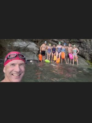 One of Jonathan's classic swim group selfie photos, from August 2022